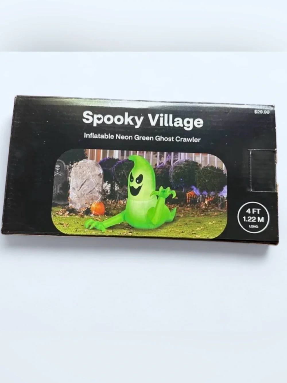 Neon Green Ghost Crawler Inflatable - Halloween Decor
